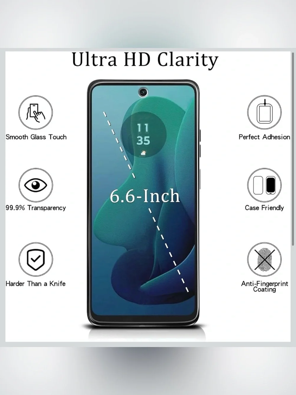 NWT Tempered Glass 2 Pack for Moto G 5G 2024 Screen Protector